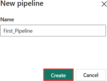 Screenshot showing the dialog to give the new pipeline a name.