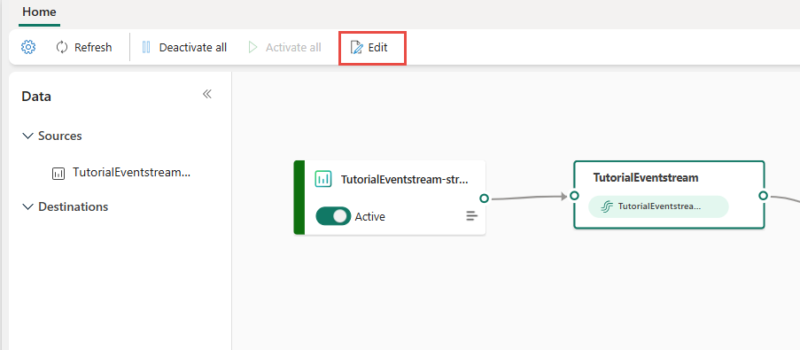 Capture d’écran montrant le bouton Modifier sélectionné.
