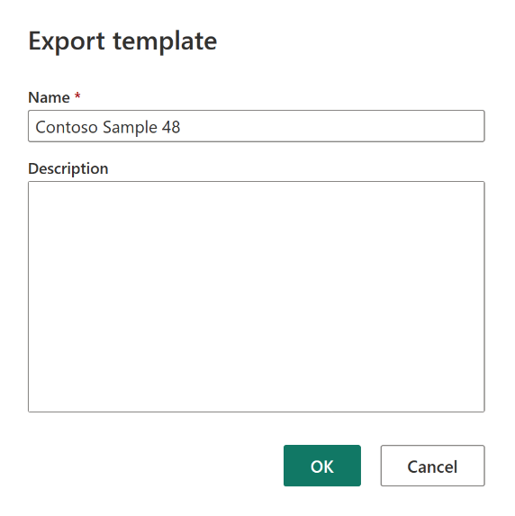 Screenshot showing how to export a template.