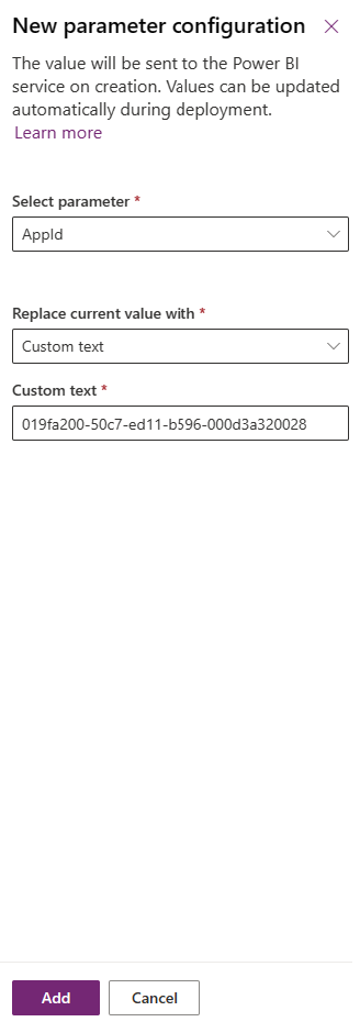 Image affiche comment configurer le chemin d’accès au paramètre ID d'application.