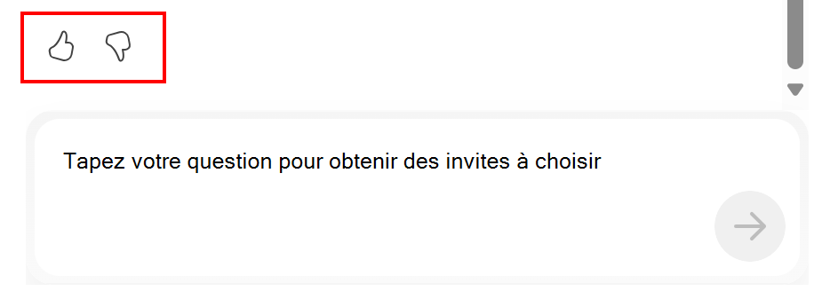 Capture d’écran montrant comment fournir des commentaires sur Copilot dans Microsoft Intune et le Centre d’administration Intune.