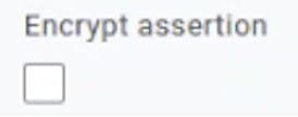 Encrypt assertion