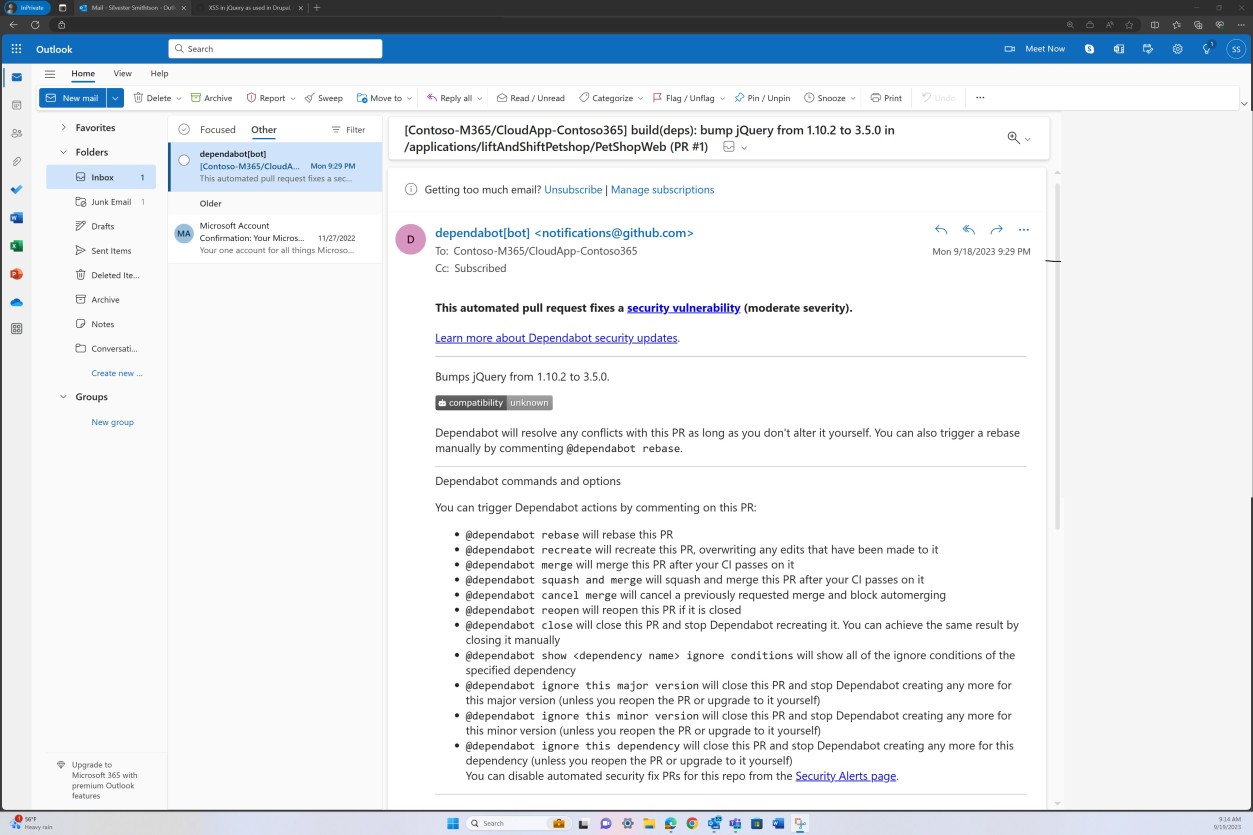 Les notifications automatisées par e-mail identifiant les problèmes ont été résolus via la dernière demande de tirage.