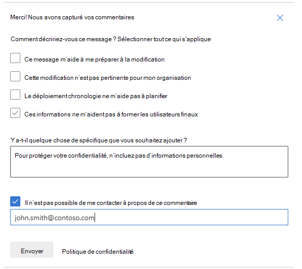 Capture d’écran des commentaires capturés avec les détails.