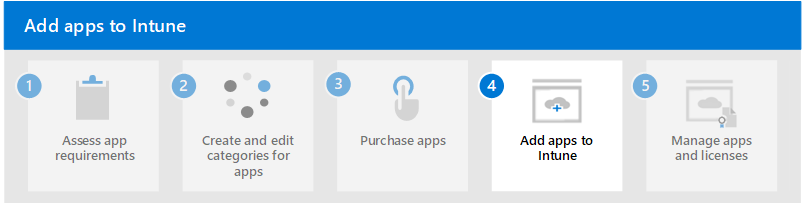 Étape 4 pour ajouter des applications à Intune