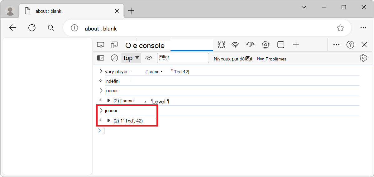 Résultat de la fonction values()