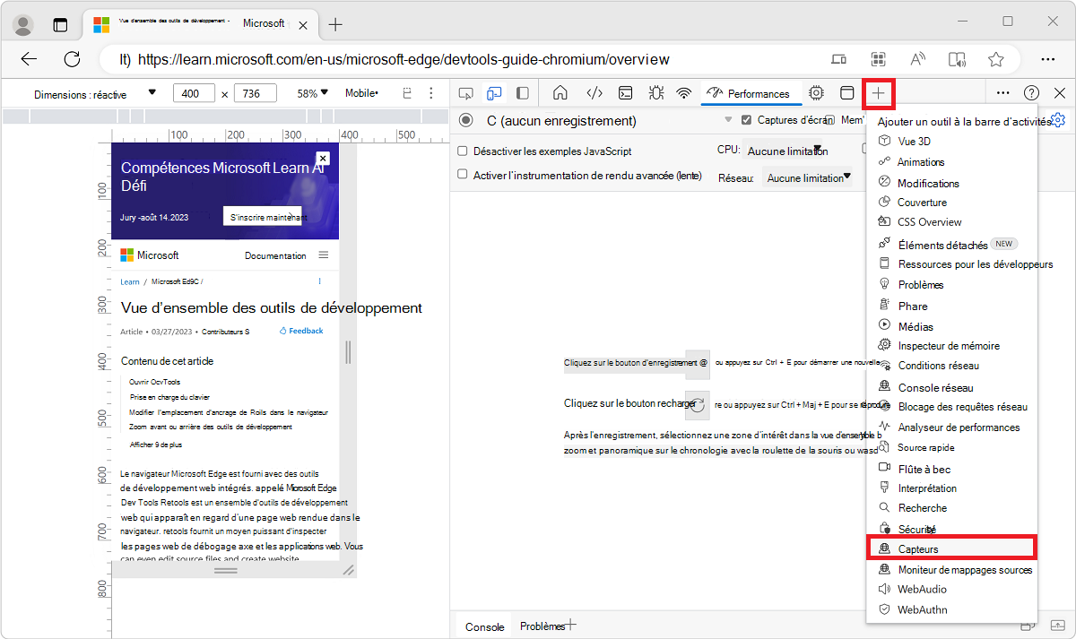 Capteurs pour la géolocalisation