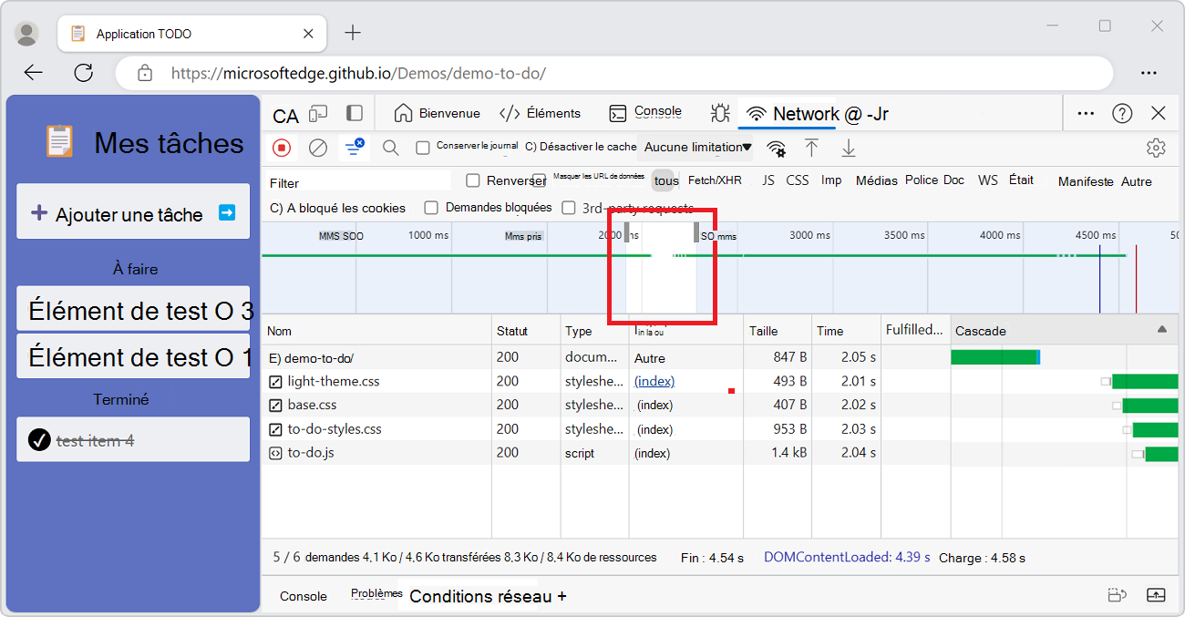 Filtrage des requêtes inactives d’environ 300 ms