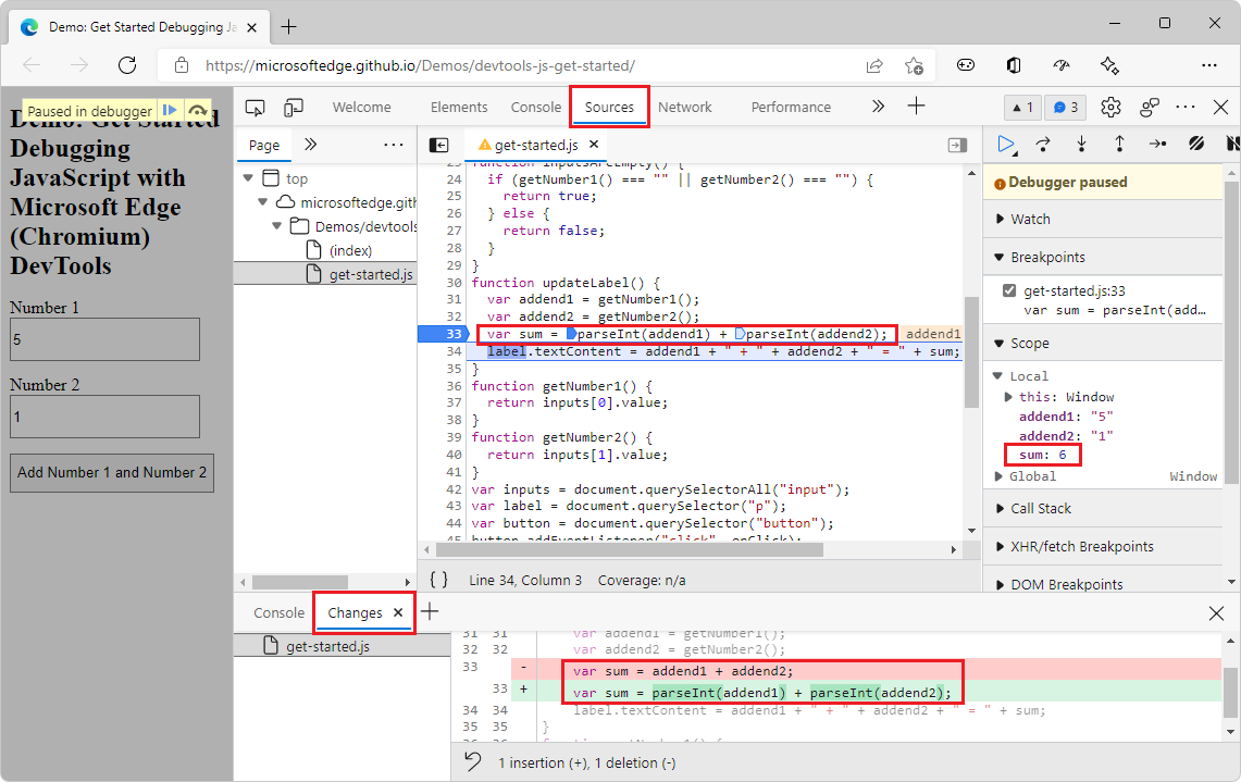 Exemple de code pour DevTools - Microsoft Edge Developer documentation ...