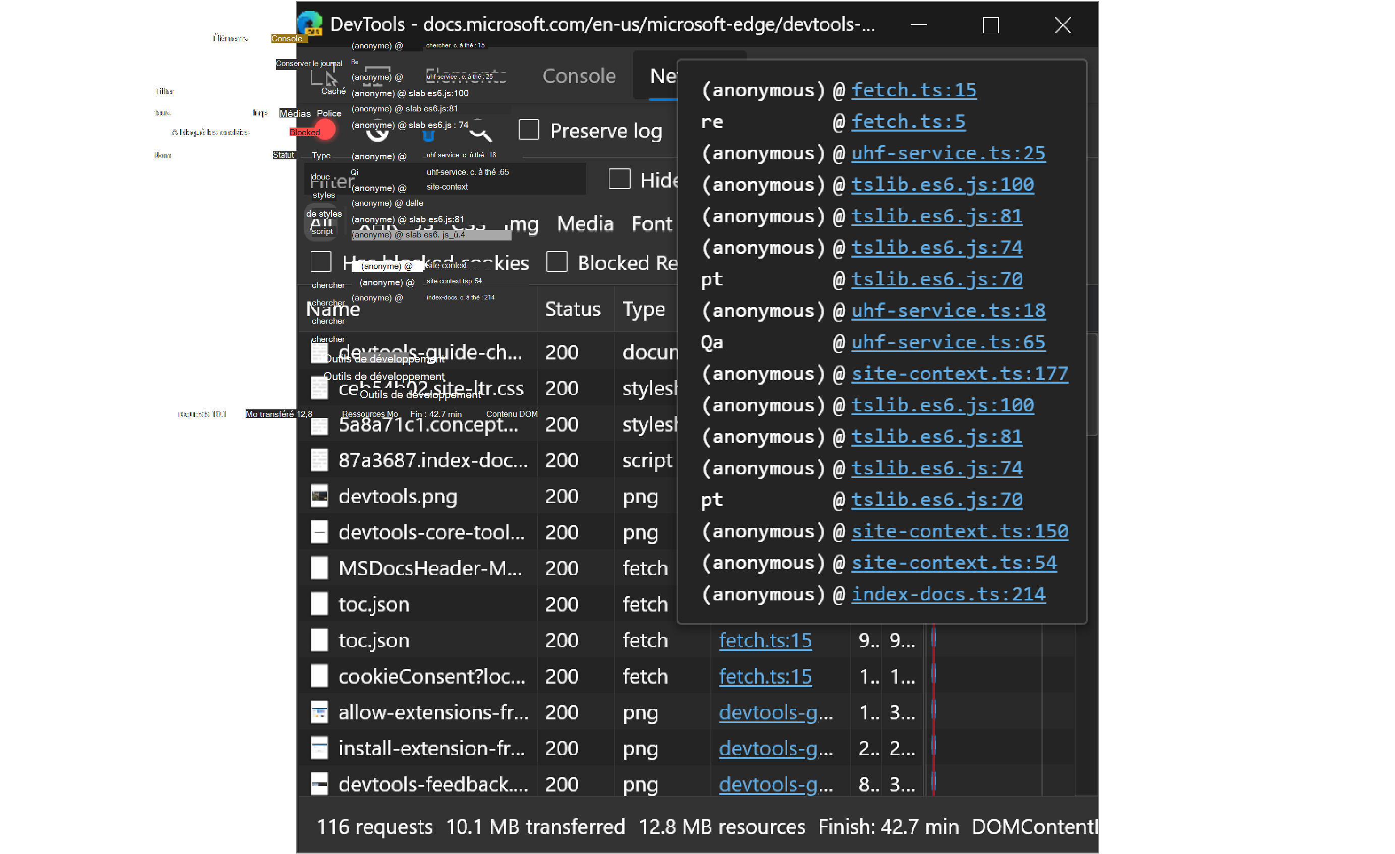 Info-bulle de l’initiateur dans Microsoft Edge 85