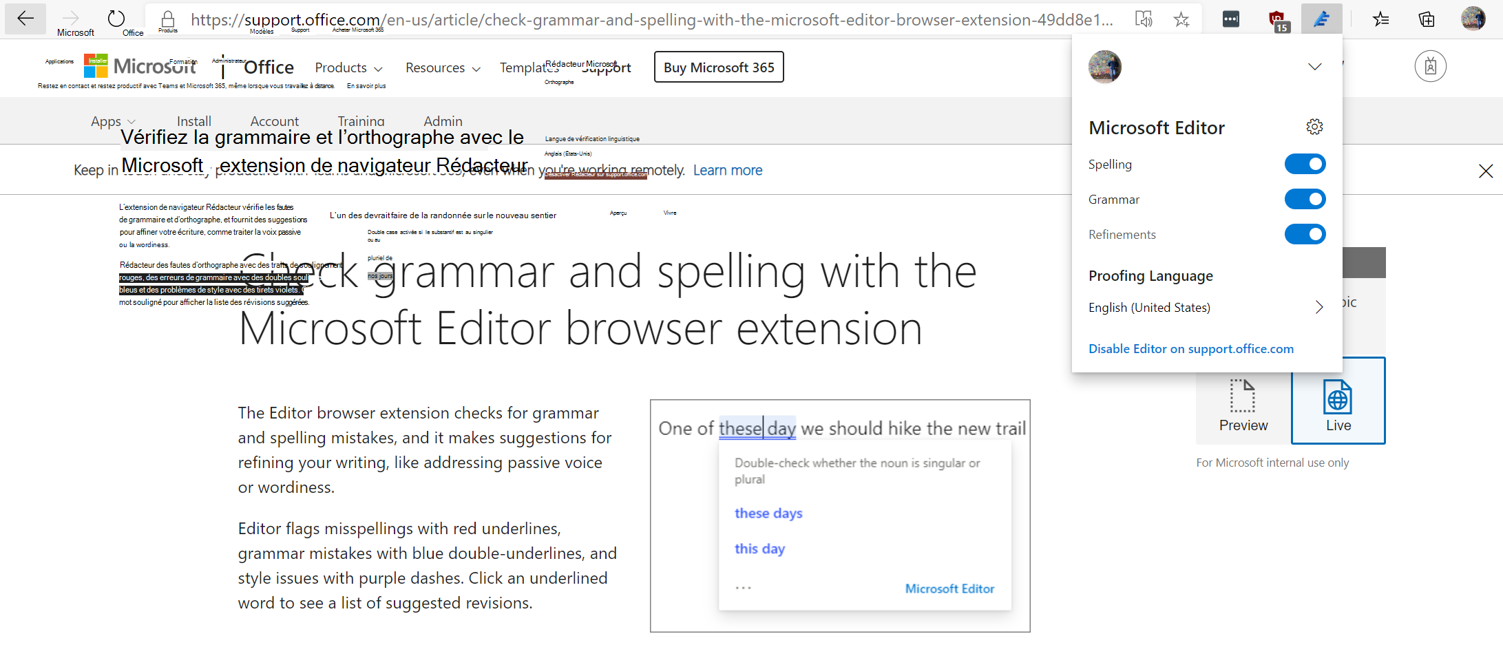 Une extension Microsoft Edge