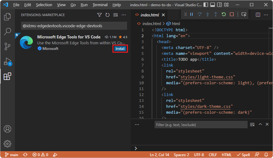 Intégration avec le débogage Visual Studio Code - Microsoft Edge Developer  documentation | Microsoft Learn