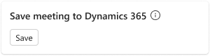 Capture d’écran montrant le bouton Enregistrer sur l’e-mail Enregistrer dans Dynamics 365 carte.