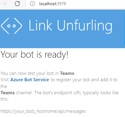 Capture d’écran montrant la page web indiquant que le bot est prêt.