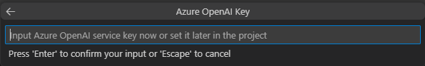 Capture d’écran montrant l’emplacement où entrer la clé API d’ouverture Azure.