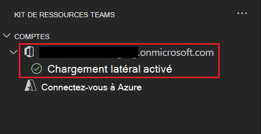 Capture d’écran montrant où se connecter à Microsoft 365 et Azure.