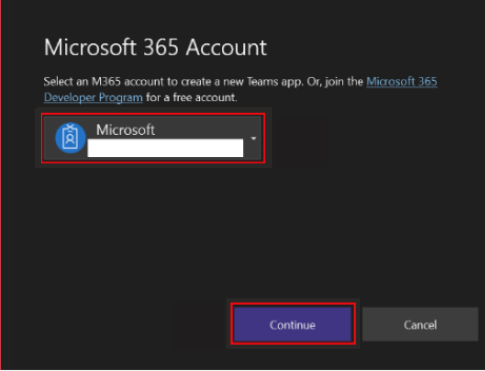 Capture d’écran montrant la connexion au compte Microsoft 365.