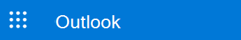 Section de la barre d’outils Outlook moderne qui indique « Outlook » en bleu et blanc.