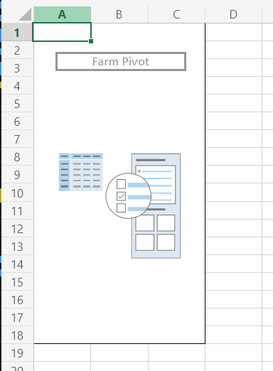 Un tableau croisé dynamique nommé « Farm Pivot » sans hiérarchie.