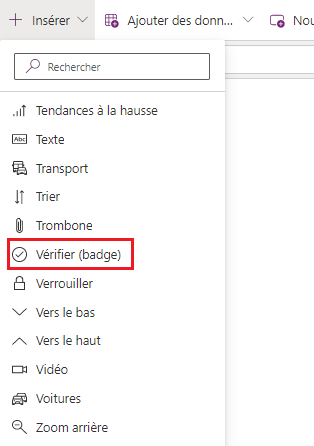 Icône Insérer le badge Icône Insérer le badge