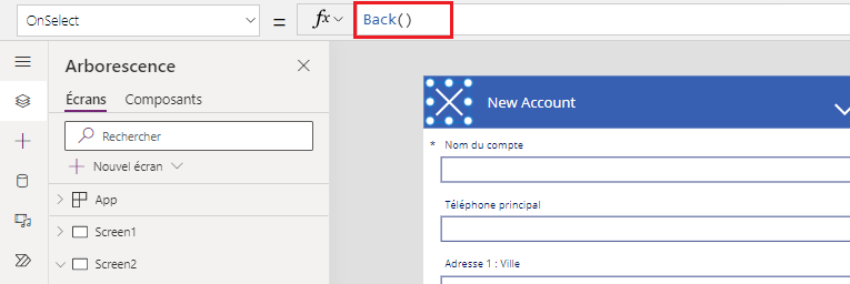 Fonction Précédent pour fermer Fonction Précédent pour fermer
