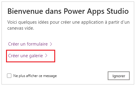 Créer une galerie Créer une galerie