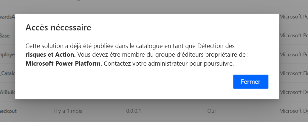Accès nécessaire : cette solution a déjà été publiée dans le catalogue d’erreur