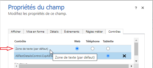 Contrôle par défaut Contrôle par défaut.