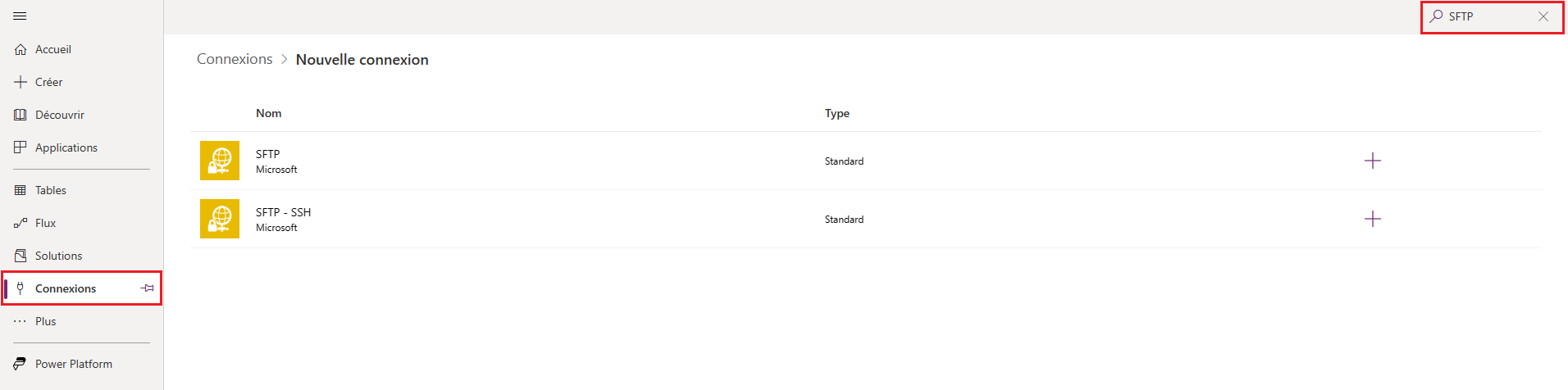 Connecteur SFTP.