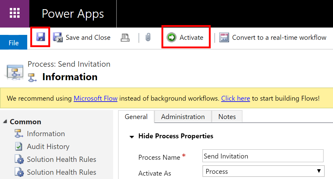 Activez le processus Activez le processus.