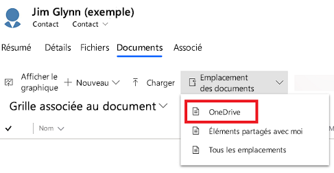 Ouvrir l’onglet Documents et sélectionner OneDrive.