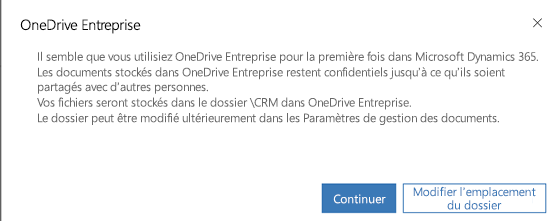 Modifier votre dossier OneDrive.