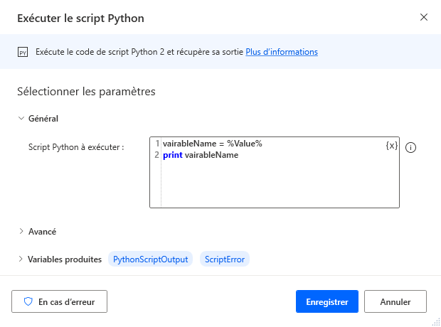 Capture d’écran d’un script Python contenant la notation en pourcentage.