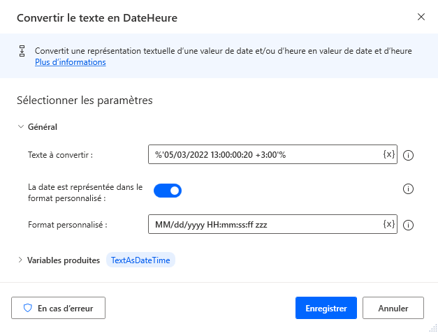 Convertir une valeur de texte en DateHeure - Power Automate | Microsoft  Learn