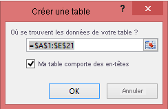 Screenshot shows the Create Table dialog.