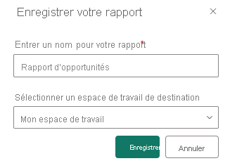 Screenshot of Save your report dialog.