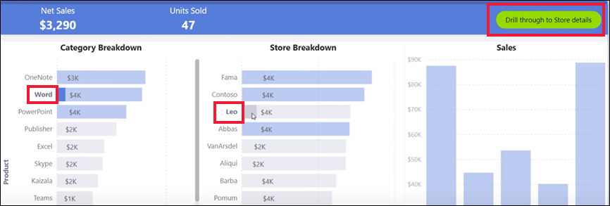 Découvrir comment les boutons fonctionnent dans le service Power BI - Power  BI | Microsoft Learn