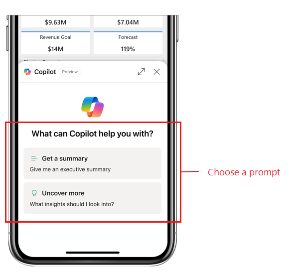Capture d’écran des messages de résumé et d'aperçus.