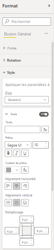 Screenshot showing a formatted disabled button text.