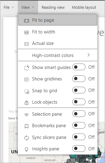 Screenshot showing service page view settings.