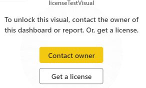 Capture d'écran montrant un bouton pour obtenir une licence ou contacter le propriétaire.