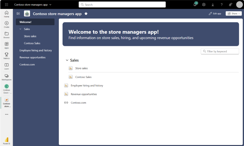 Perspective du consommateur sur une application organisationnelle.