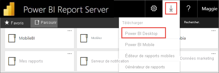 Download Power BI Desktop from the web portal