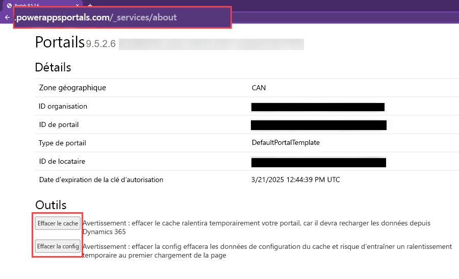 Effacez le cache.