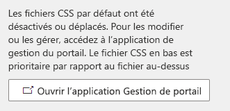 Mettez à jour les fichiers CSS à l’aide de l’application de gestion des portails.