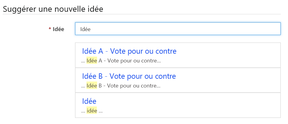 Autocomplétion d’idées.