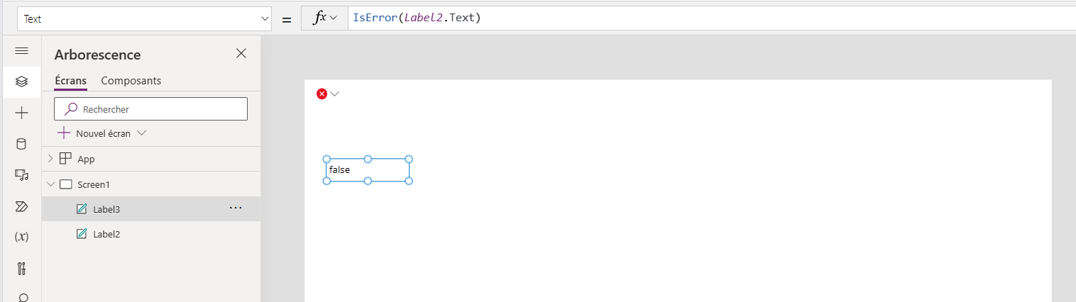 Capture d’écran montrant qu’aucune erreur n’est affichée sur le deuxième contrôle d’étiquette