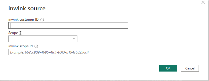 Capture d’écran de la boîte de dialogue source inwink.