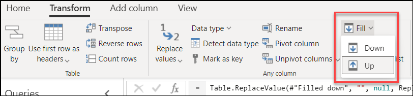 Remplir Des Valeurs Dans Une Colonne Power Query Microsoft Learn 5328