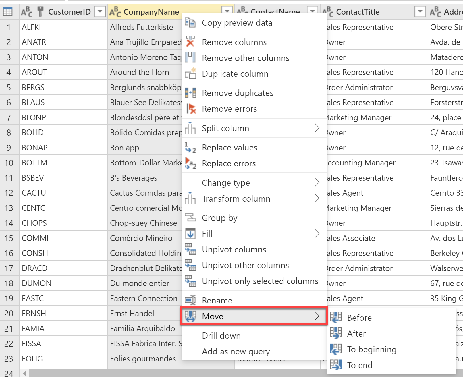 Déplacer Les Colonnes Power Query Microsoft Learn 2166